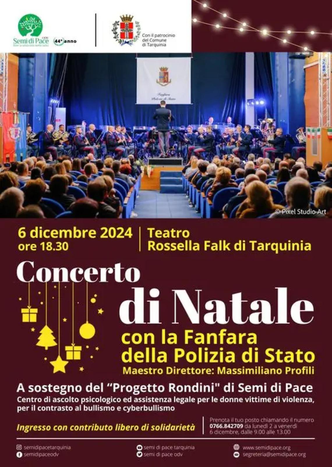 Mercatini e concerto della Fanfara della Polizia di Stato: si accende il Natale a Tarquinia