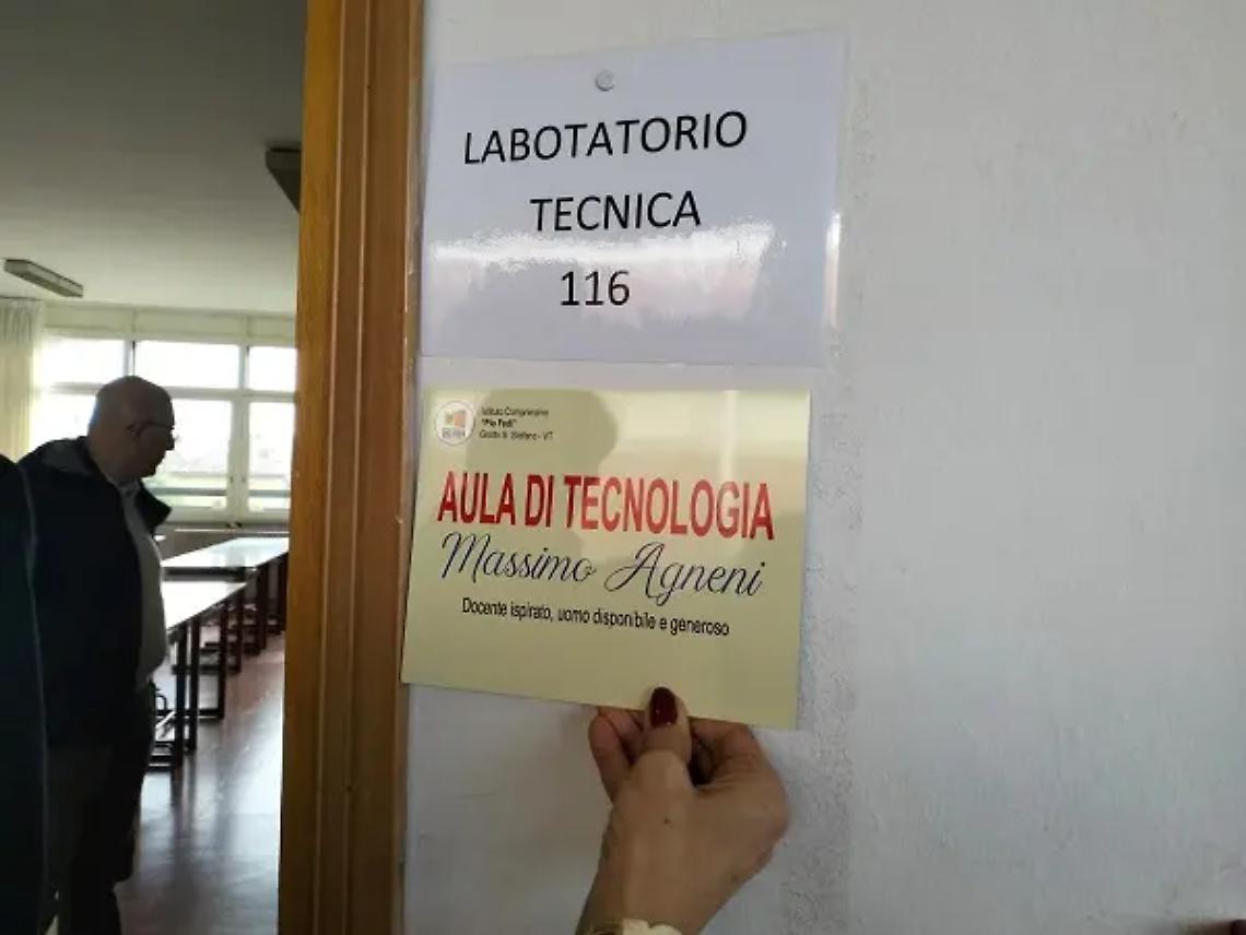 Scuola Pio Fedi, la tecnoaula intitolata a Massimo Agneni