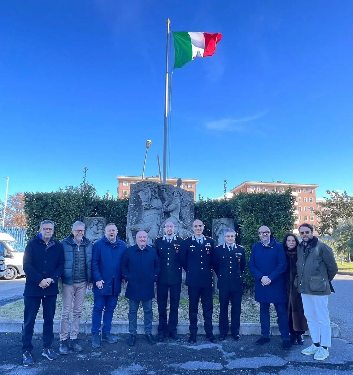Delegazione FdI in visita al comando provinciale dei carabinieri