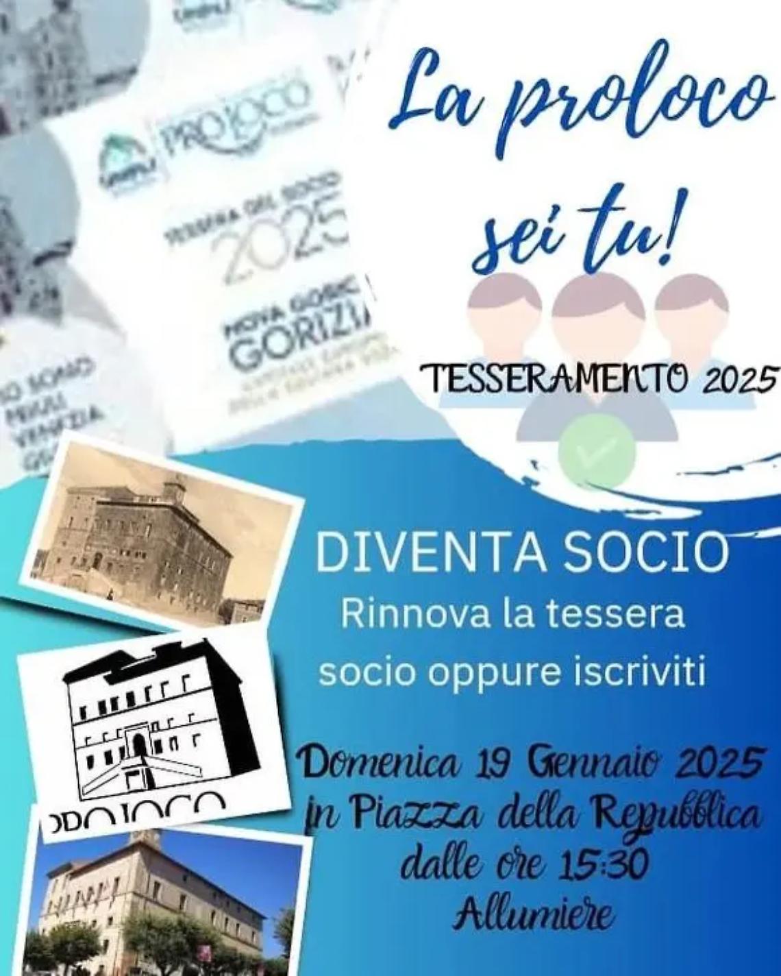 La Proloco di Allumiere apre il tesseramento