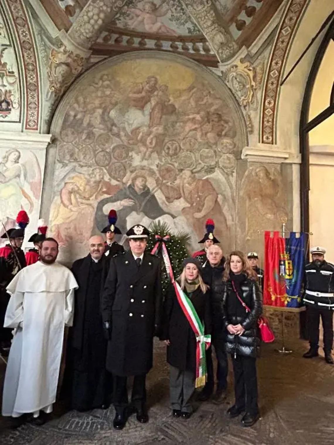 Maura Chegia a Roma per onorare la memoria del carabiniere Andrea Moneta, vittima della strage della uno bianca