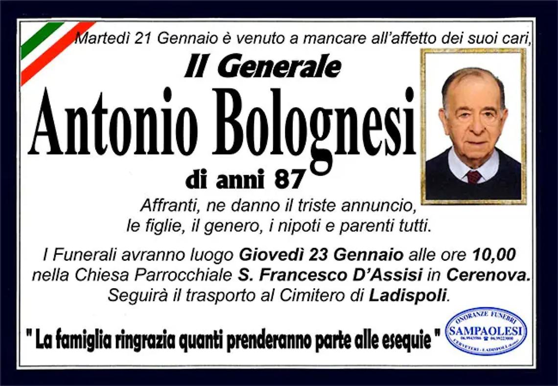 ANTONIO BOLOGNESI di anni 87