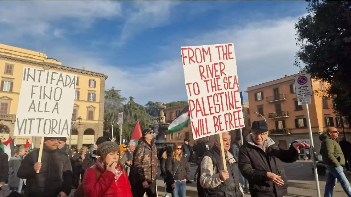Viterbo, in 200 al corteo per la Palestina