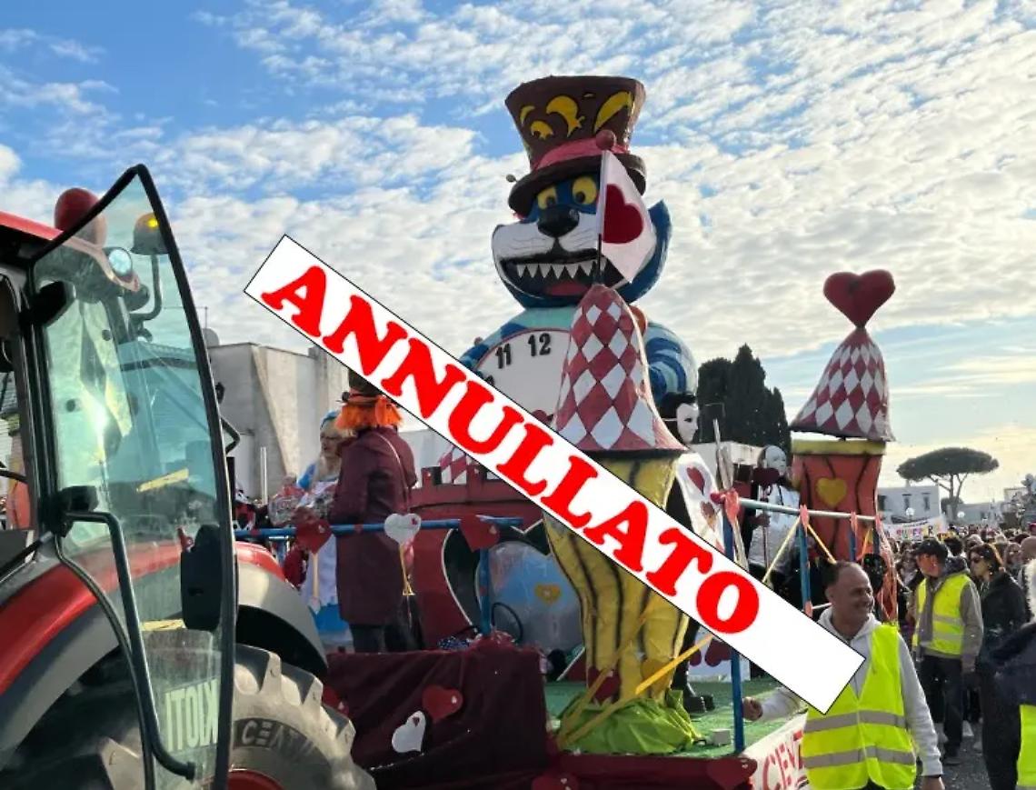 Carnevale, annullata la sfilata dei carri a Cerveteri