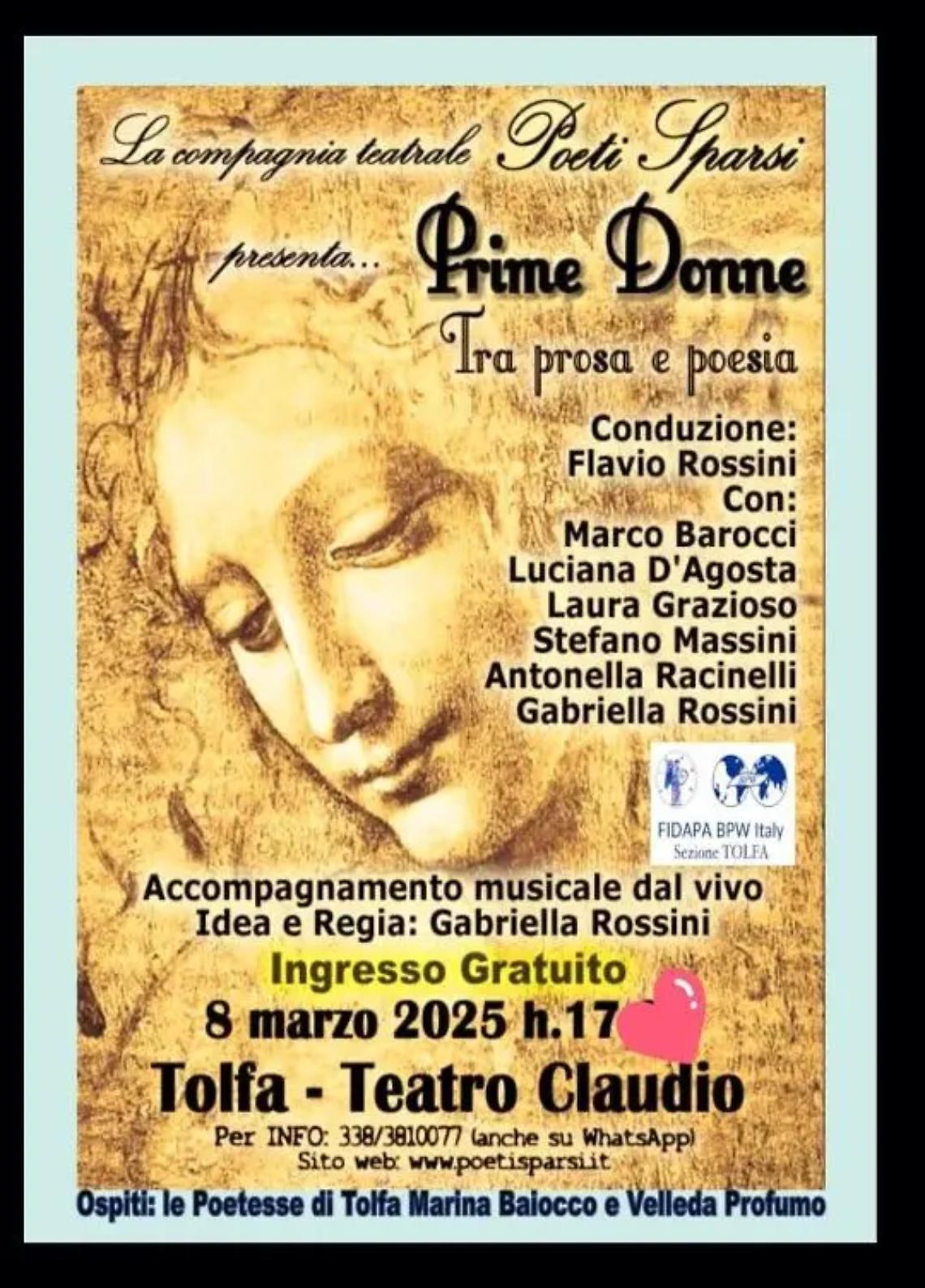 &ldquo;Prime donne&rdquo;, tra prosa e poesia