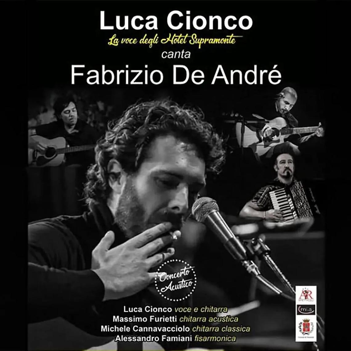 Tarquinia, Luca Cionco canta Fabrizio De Andr&egrave;