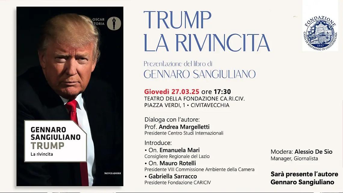 Sangiuliano a Civitavecchia per il suo libro &ldquo;Trump-La rivincita&rdquo;