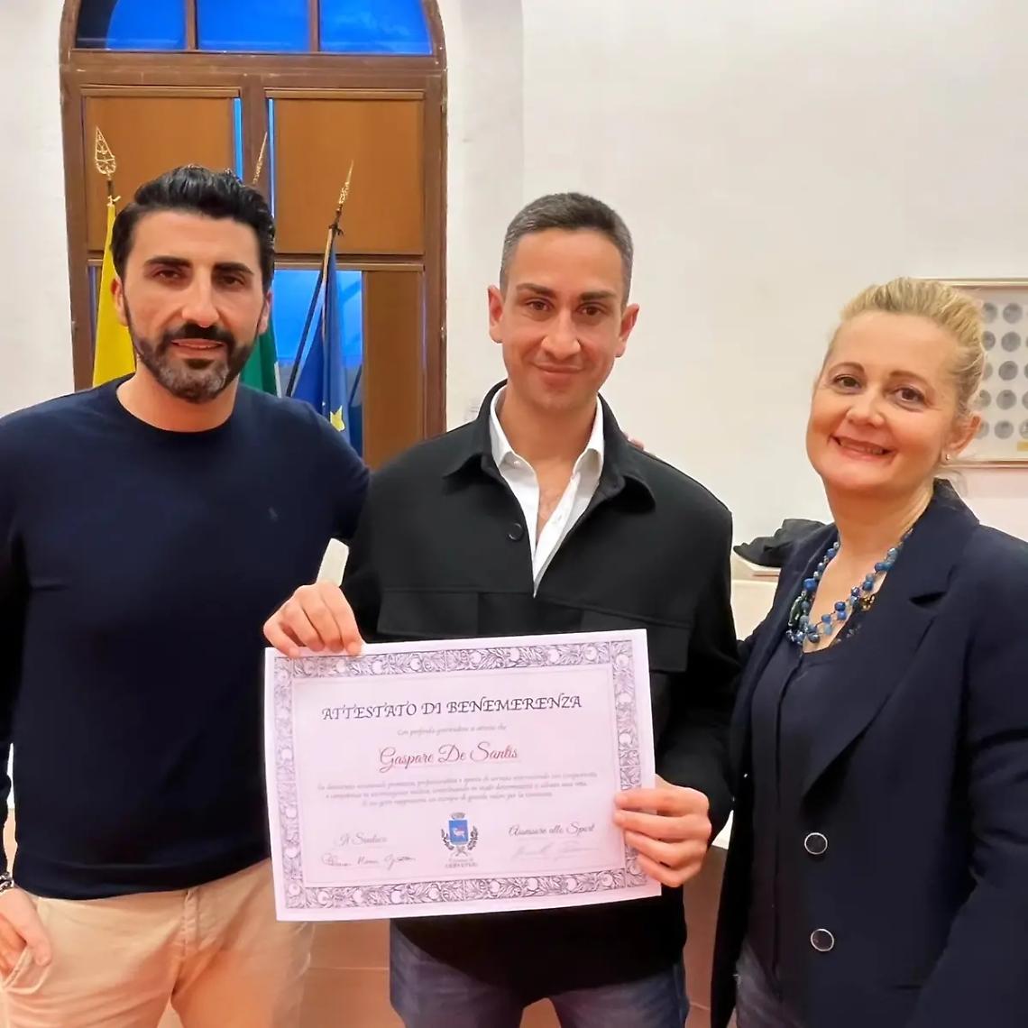 Cerveteri premia Gaspare De Santis