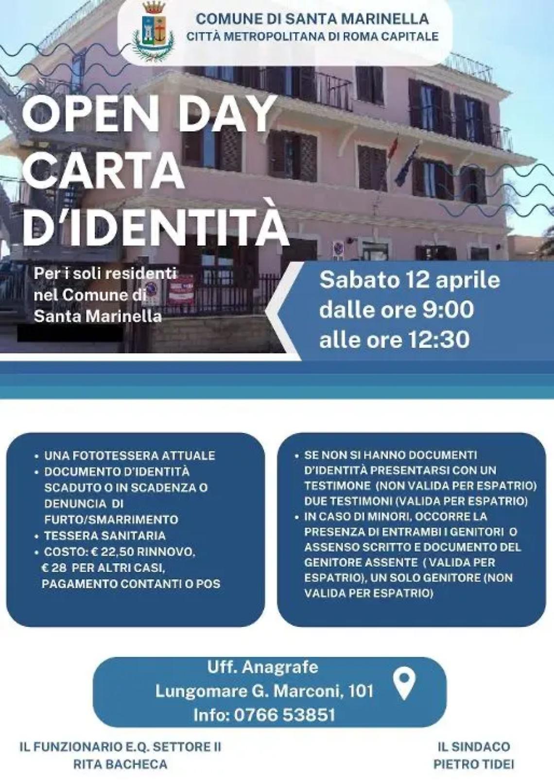 S. Marinella, torna la Giornata dedicata alle carta d&rsquo;identit&agrave;