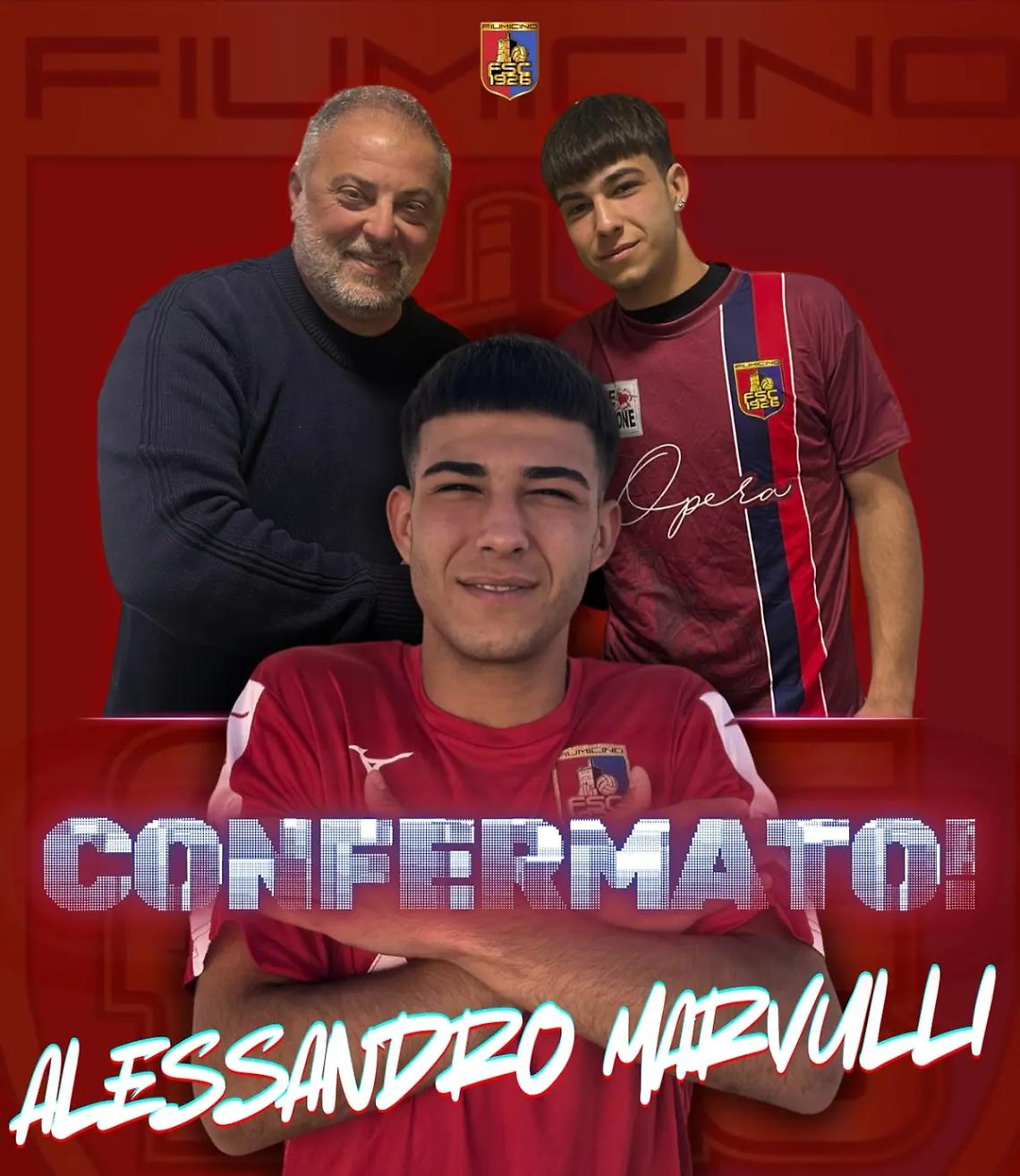 Alessandro Marvulli rimane in rossoblu