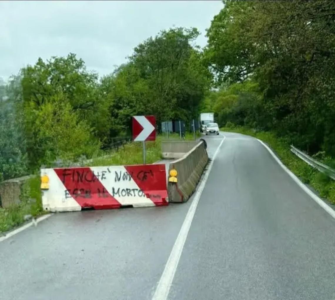 Richiesta urgente di intervento sulla strada principale Tolfa-Allumiere-Civitavecchia