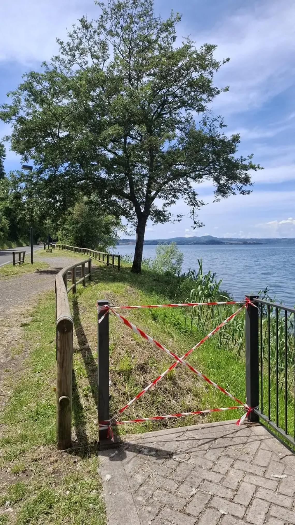 &laquo;A Montefiascone &egrave; stata rubata una parte del parapetto del lungo lago&raquo;