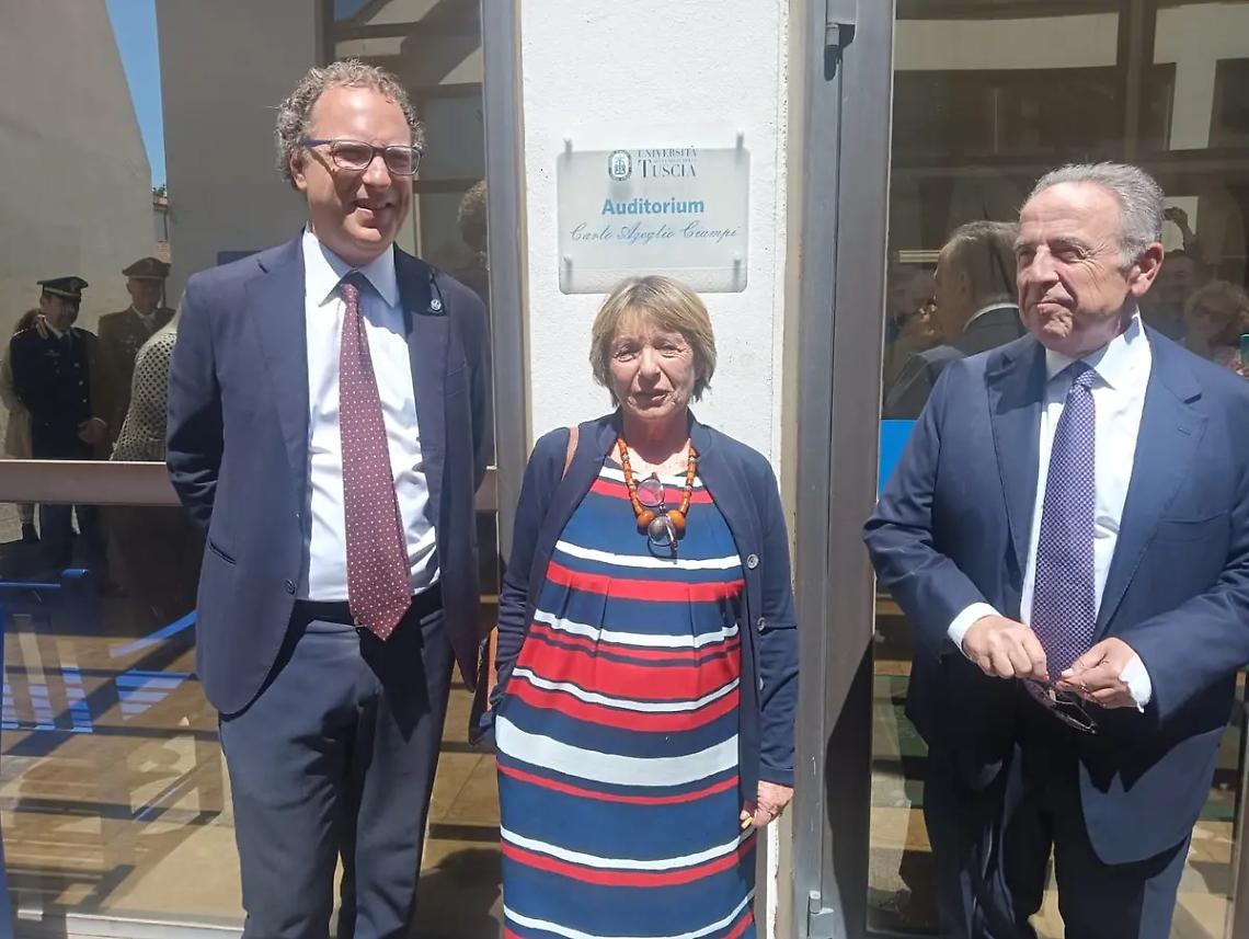 L&rsquo;auditorium dell&rsquo;Unitus &egrave; stato intitolato a Carlo Azeglio Ciampi