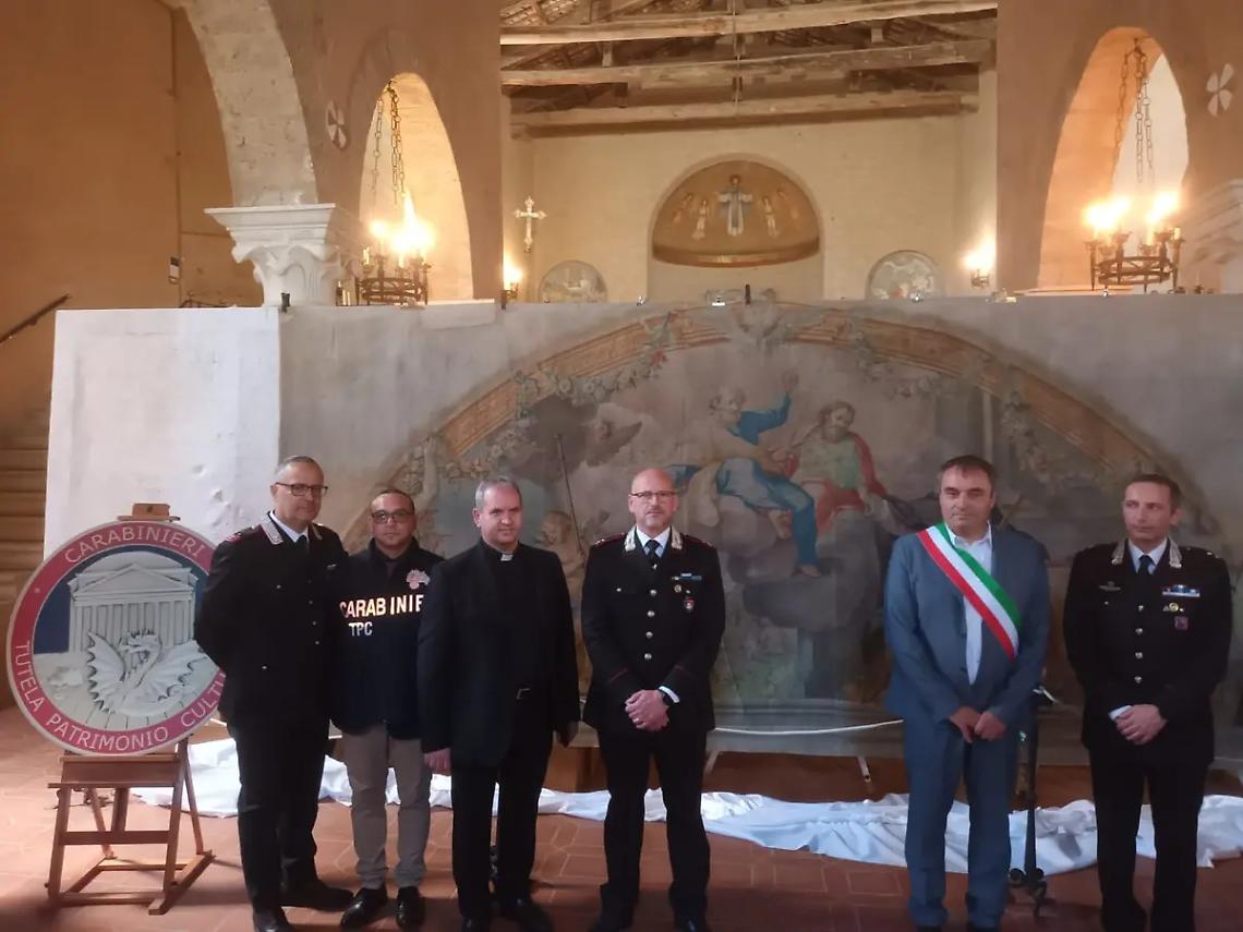 Restituito alla diocesi di Civita Castellana, dipinto del &rsquo;700 trafugato