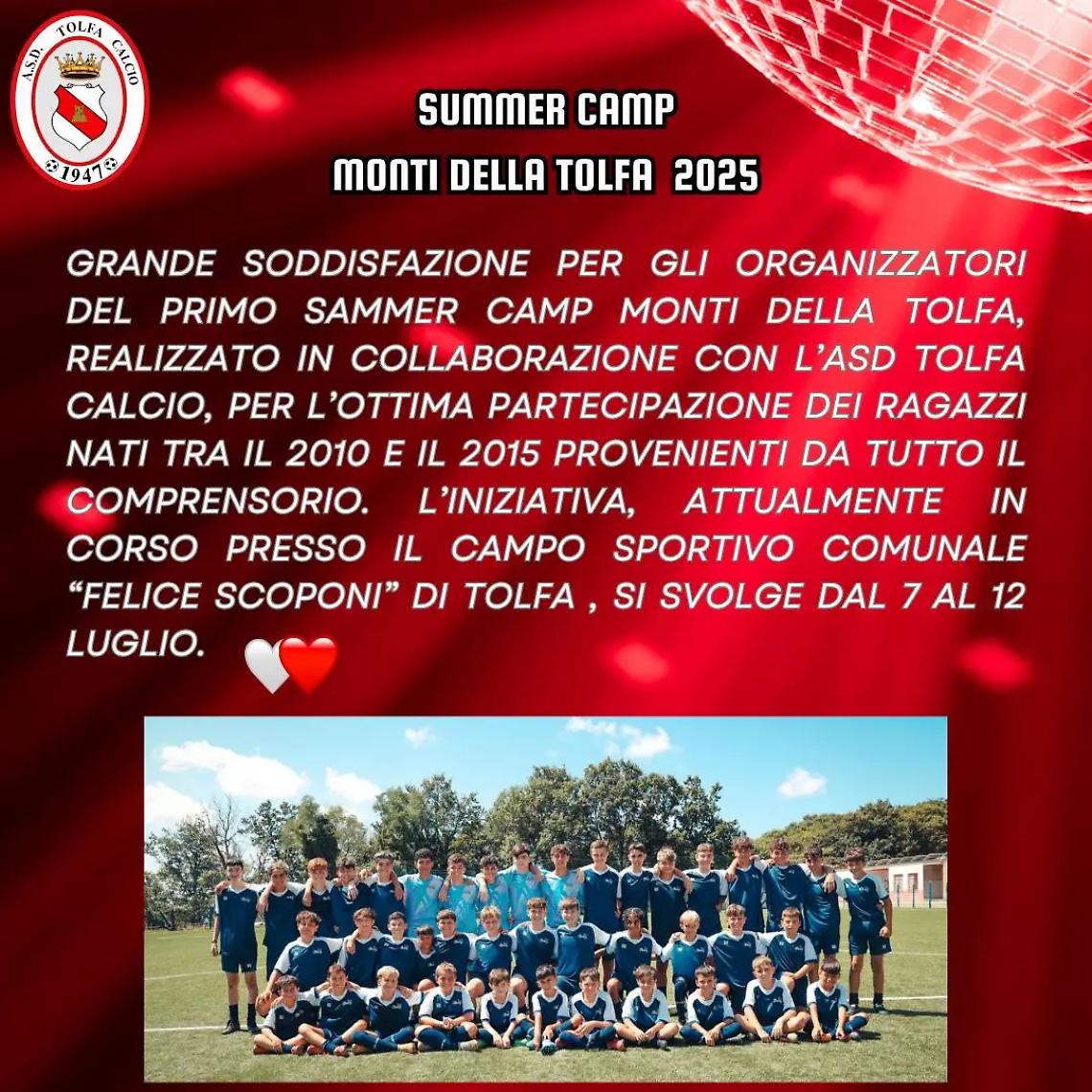 Tolfa, al via il primo Summer Camp