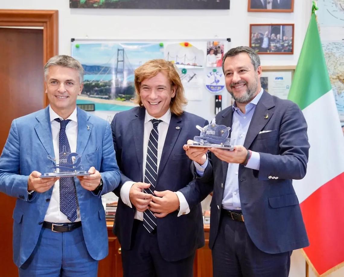 Oscar dei porti: il premio consegnato a Salvini e Rixi