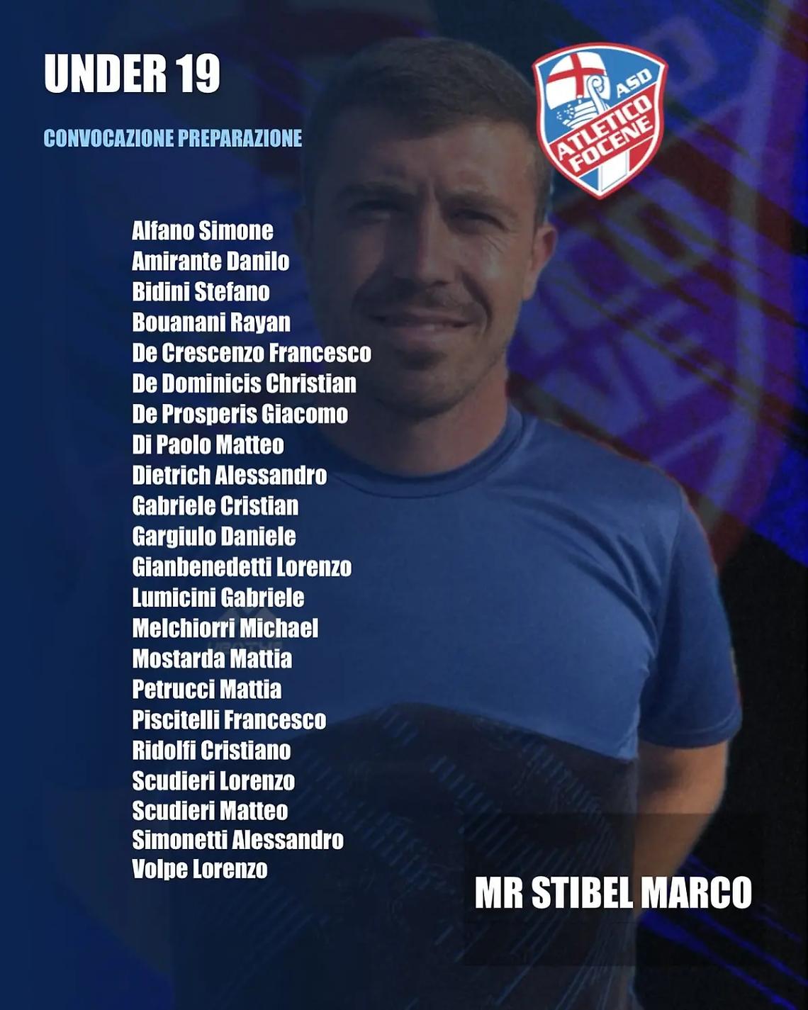 Atletico Focene, l&rsquo;Under 19 di mister Stibel ai nastri di partenza