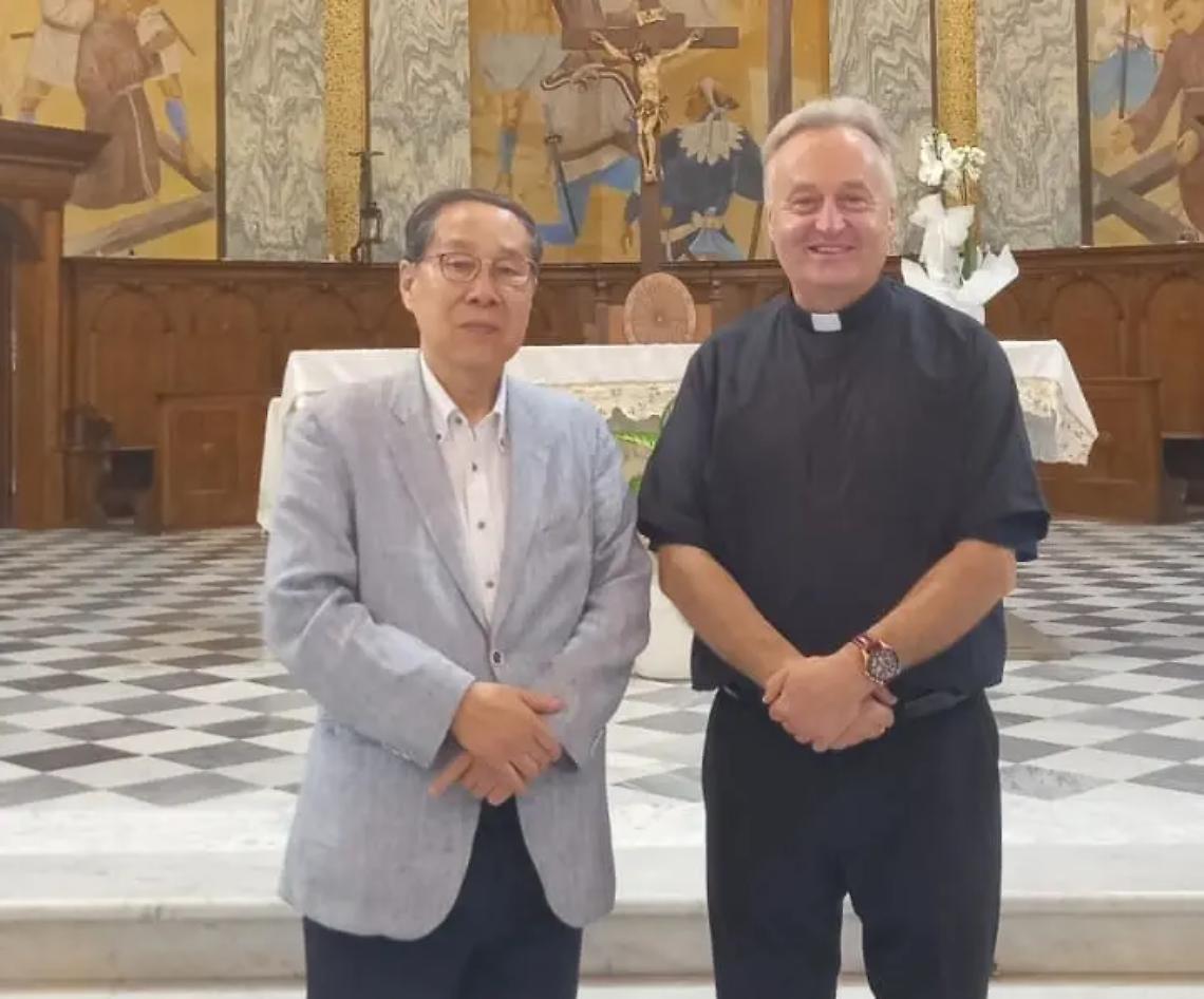 Il premio Nobel per la pace Toshiyuki Mimaki in visita ai Santi Martiri Giapponesi
