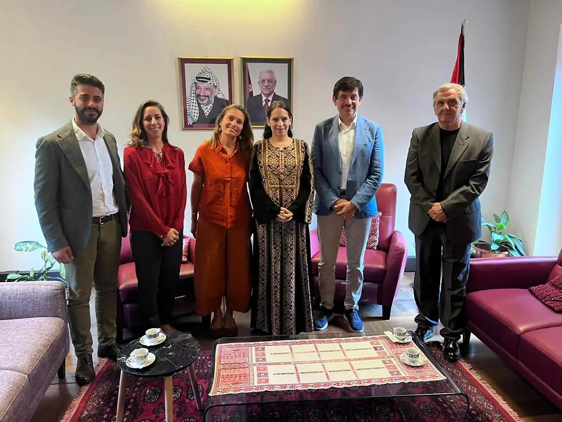 Piendibene in visita all&rsquo;ambasciata di Palestina