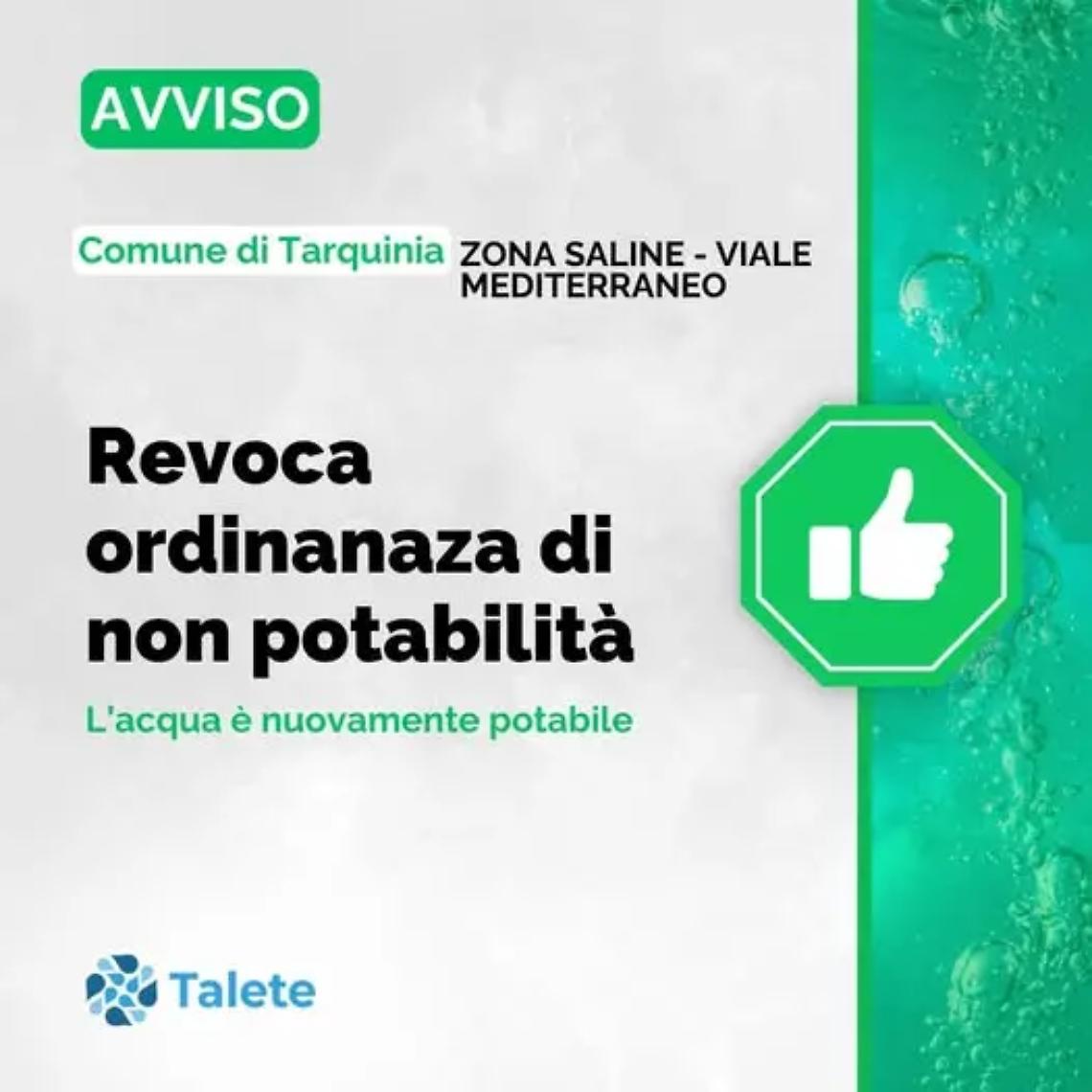 Talete, tornata potabile l&rsquo;acqua delle Saline e di viale Mediterraneo