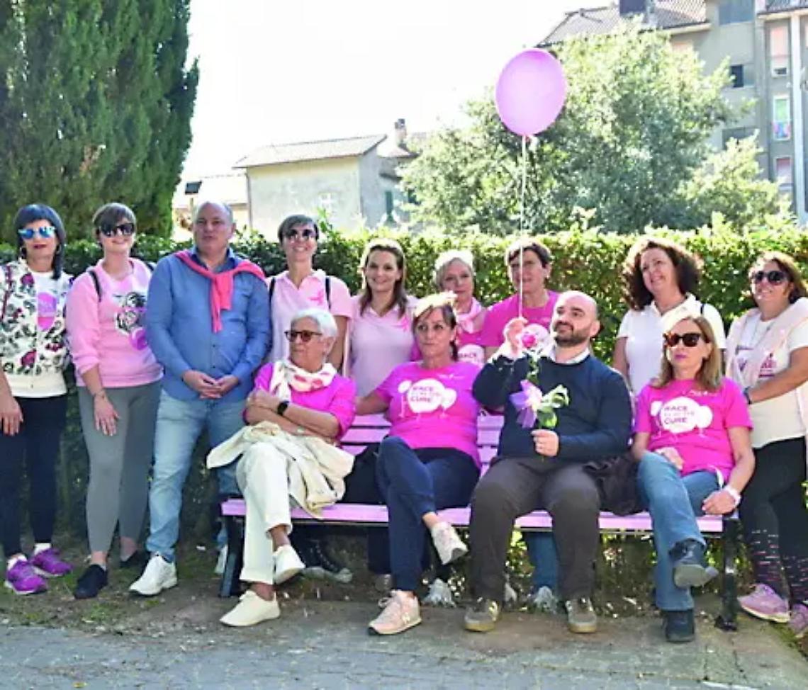 Inaugurata la &ldquo;panchina rosa&rdquo; al parco del Risanamento: un segno di memoria, speranza e prevenzione