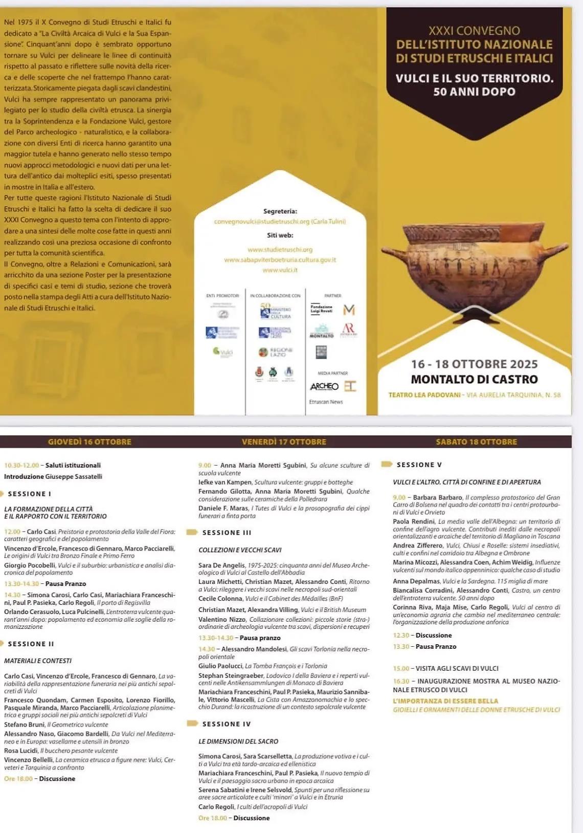 Il Comune di Montalto di Castro orgoglioso di ospitare il convegno &ldquo;Vulci e il suo territorio. Cinquanta anni dopo&rdquo;