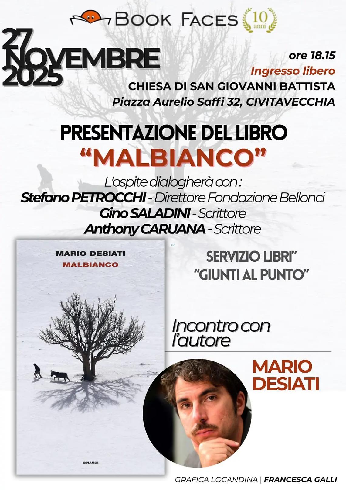 Mario Desiati a Civitavecchia con Book Faces