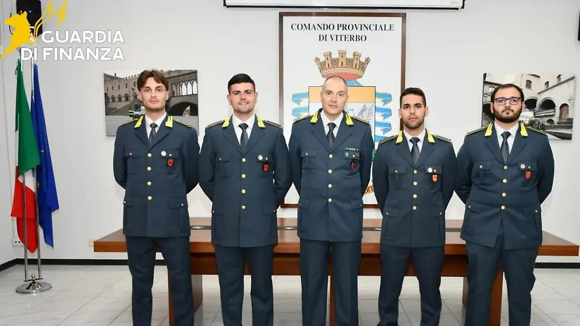 Guardia di Finanza: 8 nuovi ispettori assegnati al comando provinciale di Viterbo