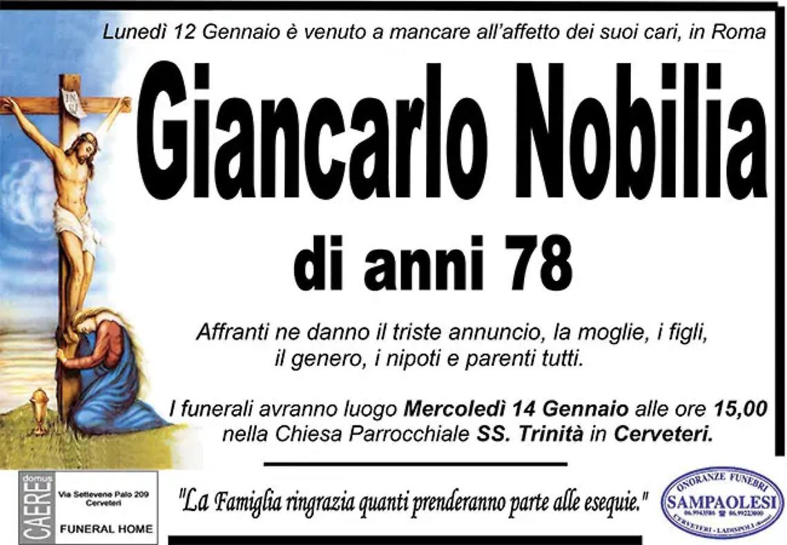 GIANCARLO NOBILIA di anni 78