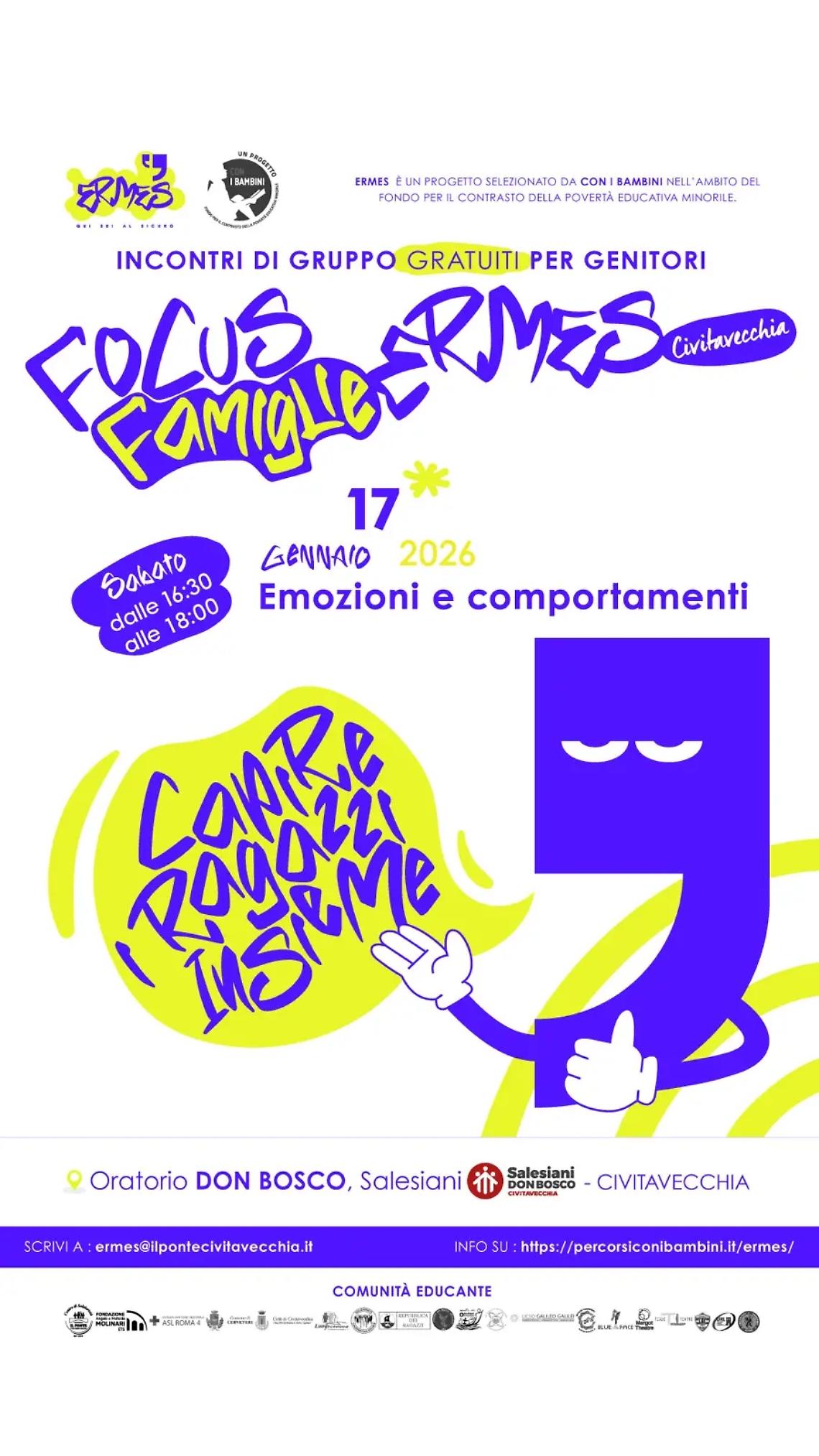 Ermes, domani in citt&agrave; &ldquo;Focus famiglie