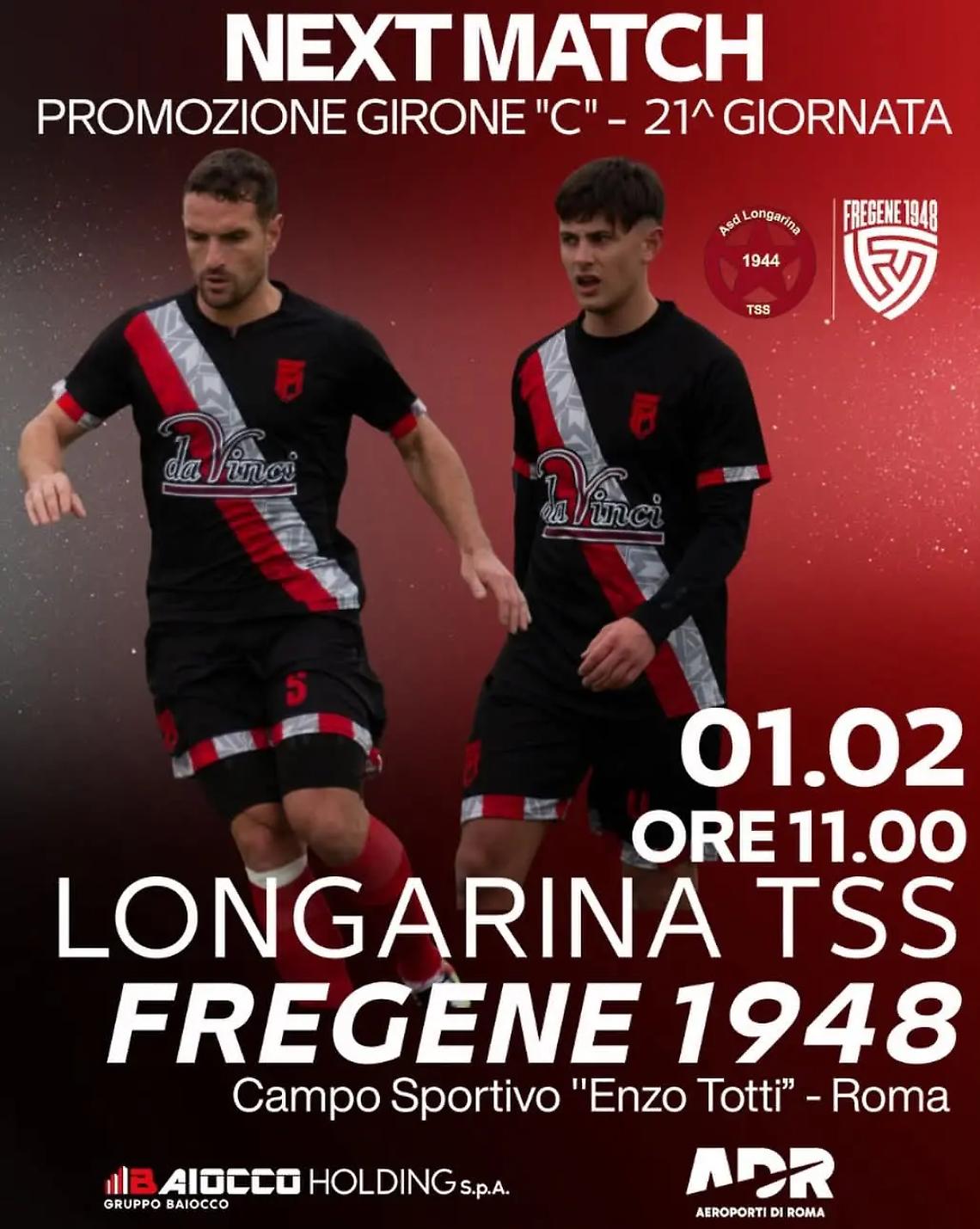 La capolista Fregene fa visita alla Longarina