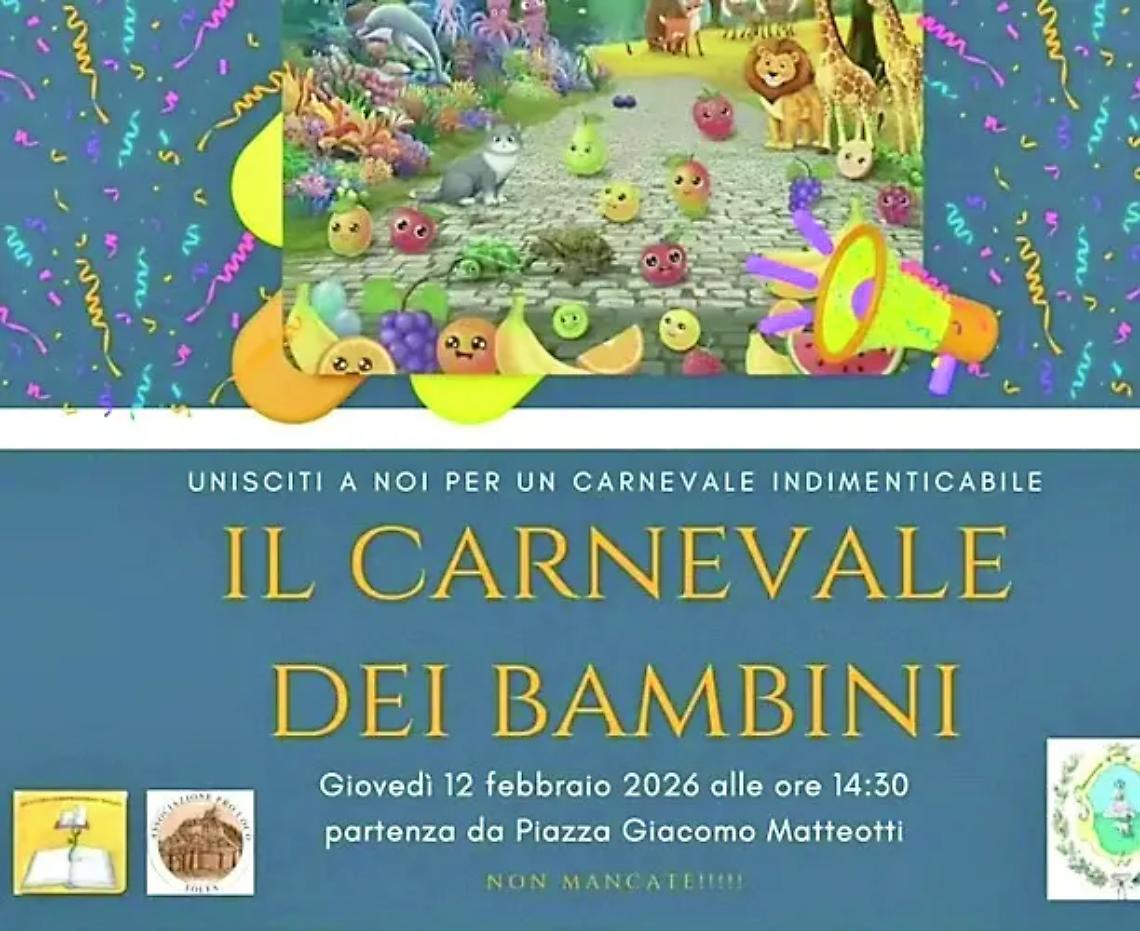 Gioved&igrave; Grasso il &lsquo;&rsquo;Carnevale dei bambini&rsquo;&rsquo; animer&agrave; Tolfa