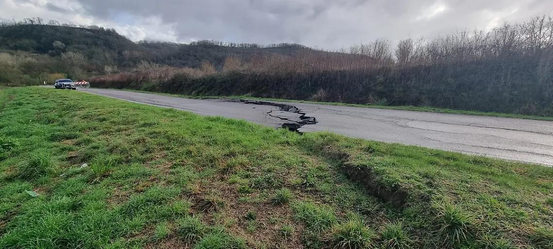 Maltempo a Viterbo: chiuse parte di strada Palanzana e strada Mezzogrosso