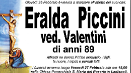 ERALDA PICCINI ved. VALENTINI
di anni 89