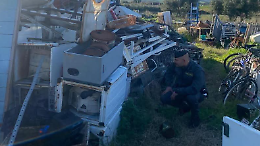 Frigoriferi, batterie e veicoli fuori uso: la scoperta dei finanzieri a Cerveteri