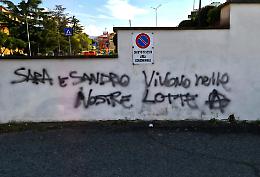 Scritta anarchica al Carmine, indaga la Digos
