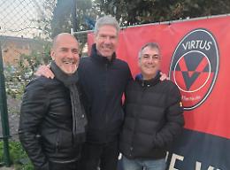Il preparatore dei portieri del Milan, Filippi, fa visita alla Virtus Msn