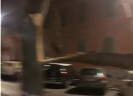 Giornata infinita per i vigili del fuoco di Civitavecchia: il vento spezza un albero in via Leonardo - VIDEO