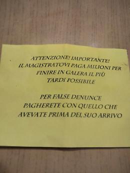 Due messaggi minatori misteriosi sono stati recapitati a Tonino Monfeli