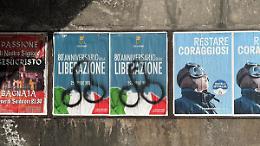 Viterbo: disegni fallici sui manifesti del 25 aprile