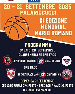 Cestistica pronta ad ospitare il memorial Mario Romano