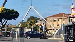 Viterbo: via le torri faro dal parcheggio del Sacrario