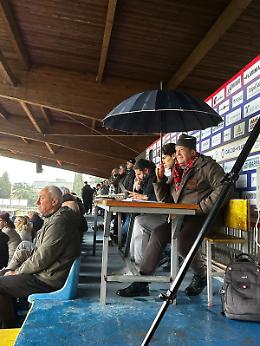 Flaminia Civita Castellana - Real Monterotondo: piove in tribuna stampa