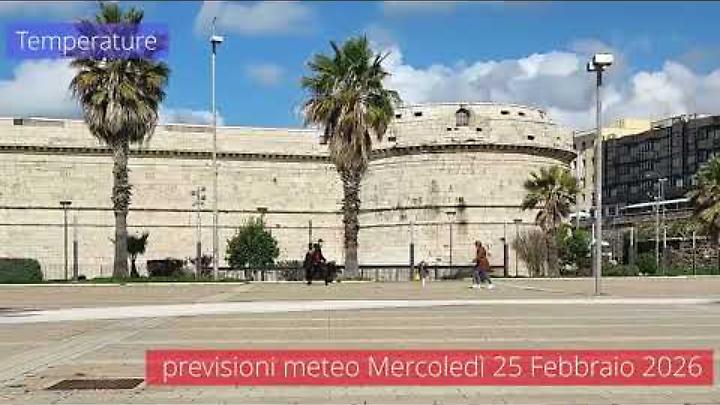 Previsioni del tempo di mercoled&igrave; 25 Febbraio 2026