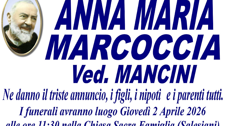 ANNA MARIA MARCOCCIA ved. MANCINI