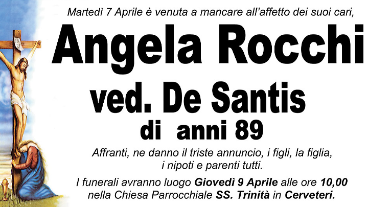 ANGELA ROCCHI ved. DE SANTIS di anni 89