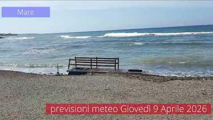 Previsioni del tempo di gioved&igrave; 9 Aprile 2026