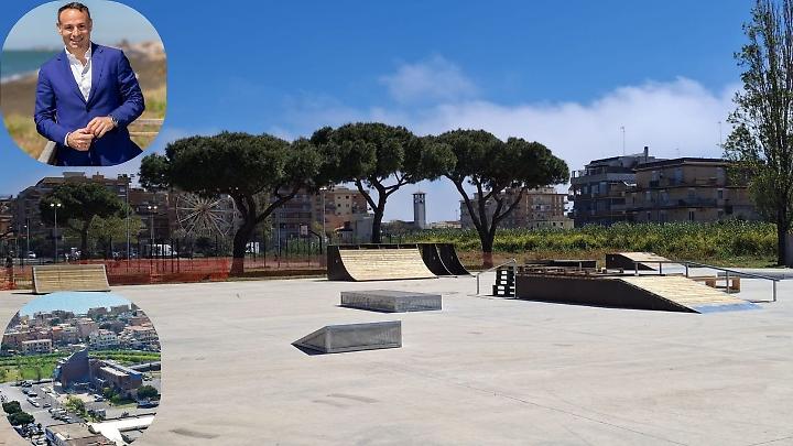 Skate park a Ladispoli, lavori in corso nei giardini di via Firenze