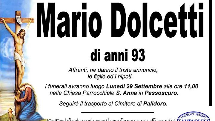 MARIO DOLCETTI di anni 93