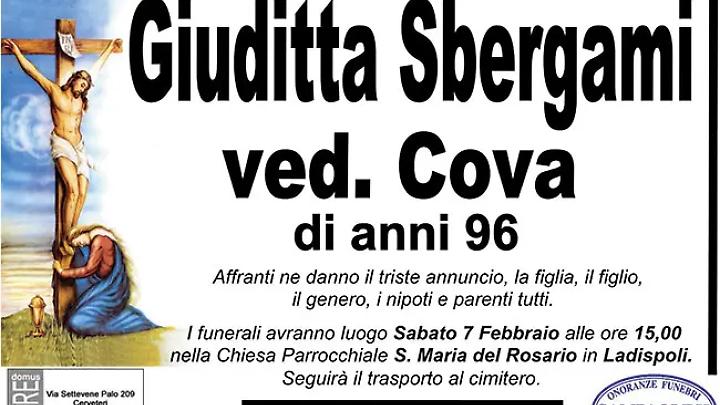 GIUDITTA SBERGAMI ved. COVA di anni 96